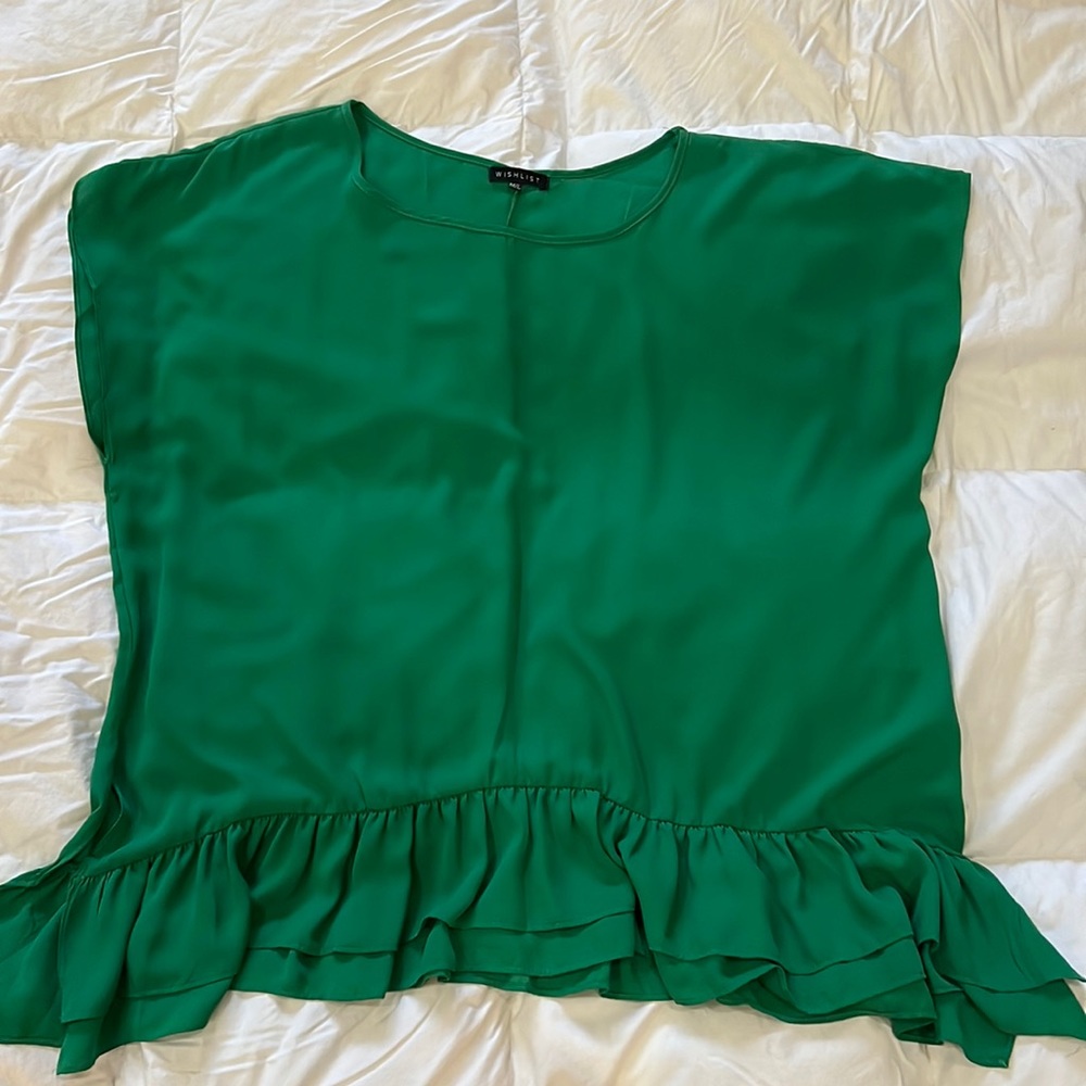 Green flowy top